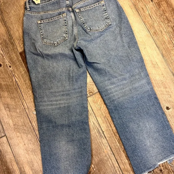 Free People We the Free Maggie Mid Rise Distressed Jeans - Picture 7 of 8